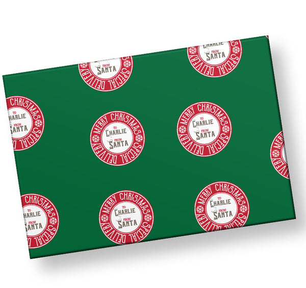 Green North Pole Wrapping Paper