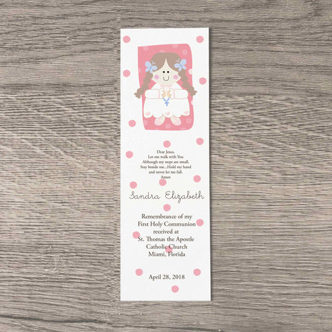 personalized bookmarks for girls first communion