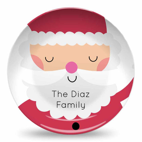 SANTA CLAUS PERSONALIZED PLATE