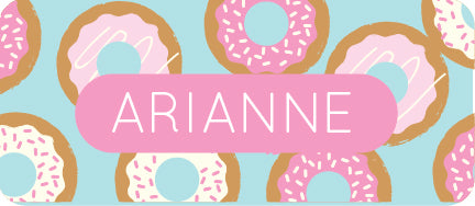 Donuts Water Resistant Name Tags