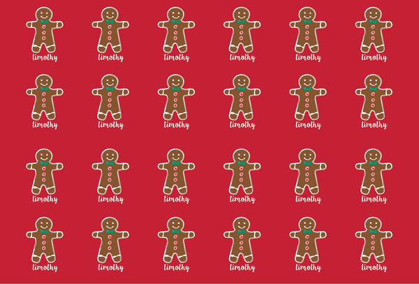 18x 833' X7908 Gingerbread Men Gift Wrap