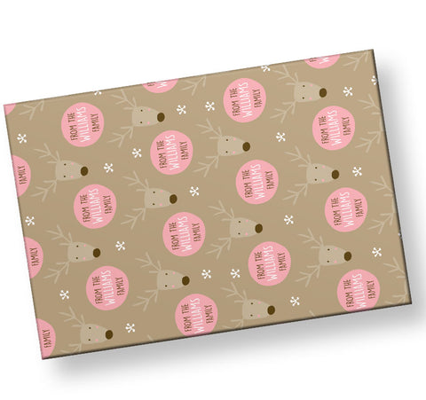 personalized-reindeer-wrapping-paper