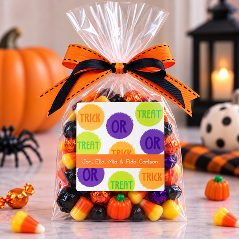 Halloween Polka Dots Label