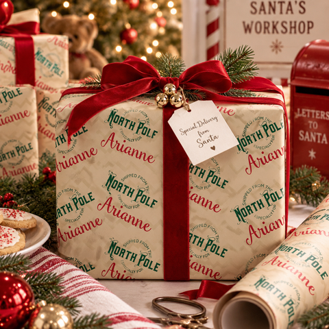 Packed in the North Pole Wrapping Paper Too