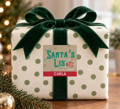 Santa's Good List Label