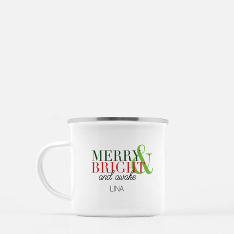 Merry, Bright and Awake Camp Mug