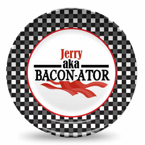 personalized plate for dad bacon plate for dad