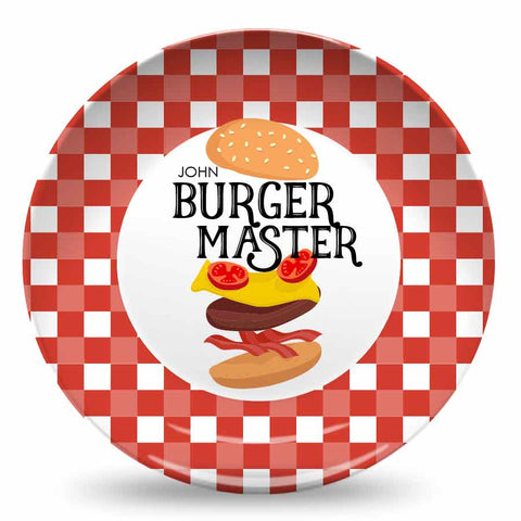 burger master personalized plate