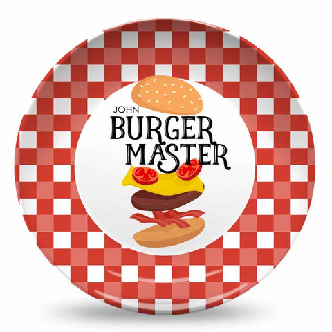 burger master personalized plate