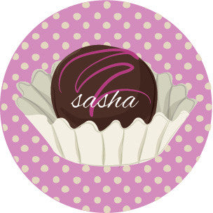 Chocolate Polka Dot Label