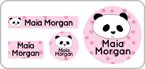 Panda waterproof personalized clothing label,panda lunch container label