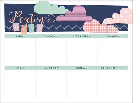 Clouds Weekly Planner