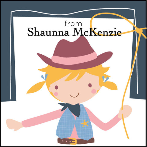 Cowgirl Gift Label