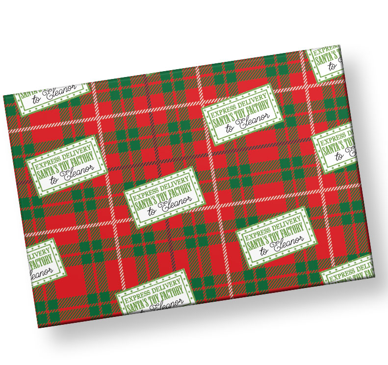 Personalized Christmas Wrapping Paper/north Pole Santa Gift Wrap