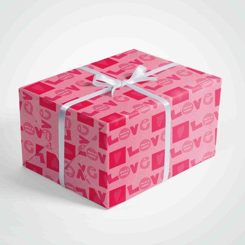personalized valentine day wrapping paper