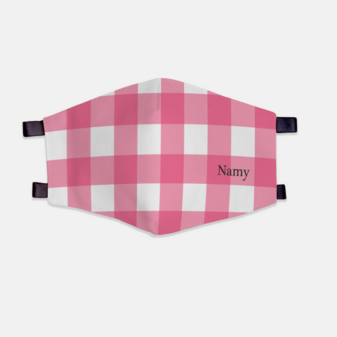 personalized gingham mask