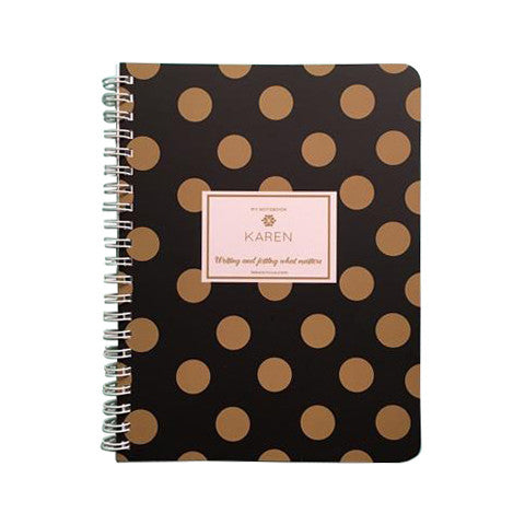 Gold Polka Dots Mini Notebook