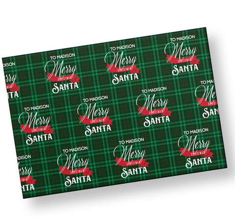 From Santa Personalized Gift Wrap Packed in the North Pole