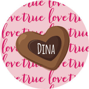 Chocolate Heart Label