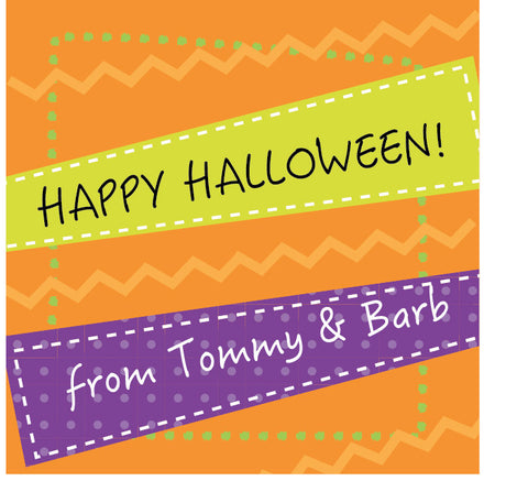 Personalized halloween too label