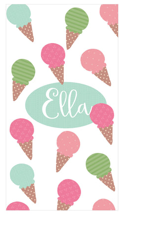 Ice Cream Microfiber Towel