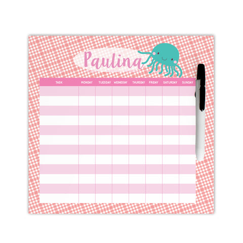 little octopus personalized chore chart