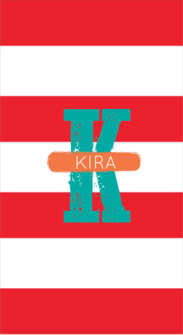 Monogram & Stripes Microfiber Towel