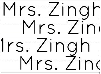 Neat Handwriting Folded Card