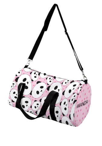 panda personalized duffle bag 