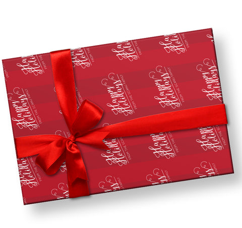 Happy Holidays Personalized Gift Wrap