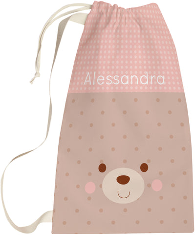 Girl Bear Laundry Bag