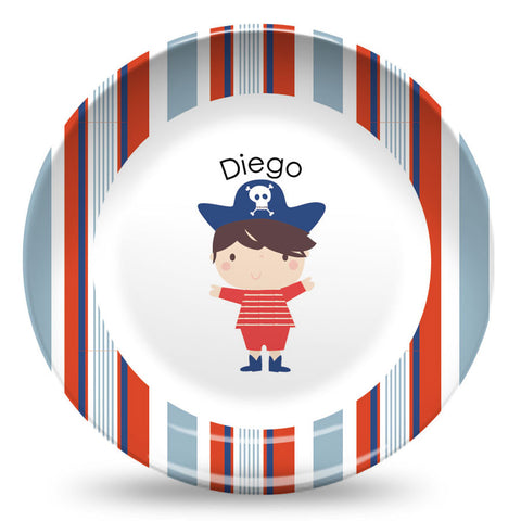 Pirate - Brown Hair  10" Plate