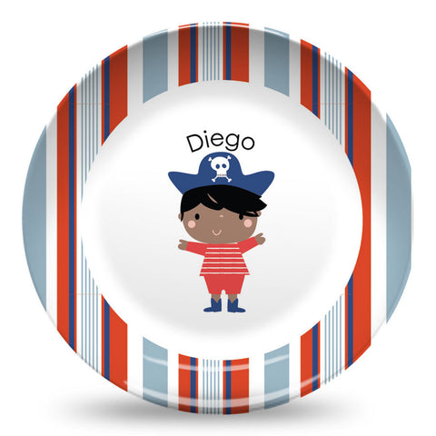 Pirate - Black Hair  10" Plate