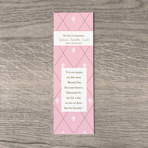 first  holy communion personalized bookmarks for girls