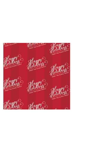 Personalized Happy Holidays Wrapping Paper