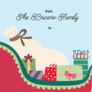 Santa's Sack of Gifts Label