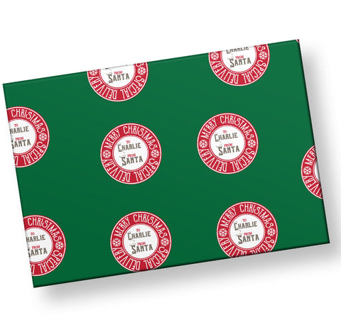 Special Delivery Custom North Pole Wrapping Paper Personalized From Santa  Wrapping Paper Santa Express Mail Gift Wrap Name Wrap Paper 