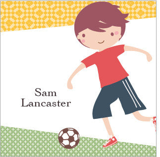 Soccer Boy Label 1