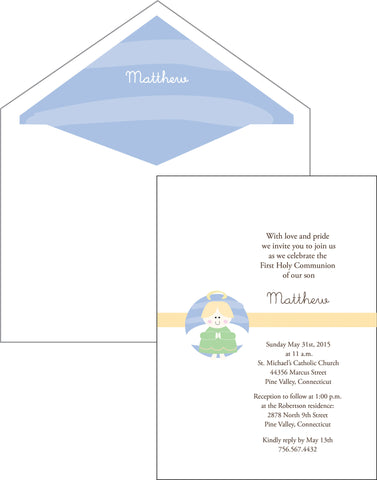 First Communion Angel Card