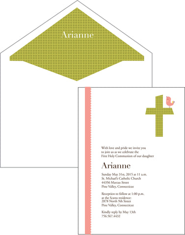 First Communion Bird Card 2