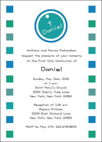 First Communion Tag Card