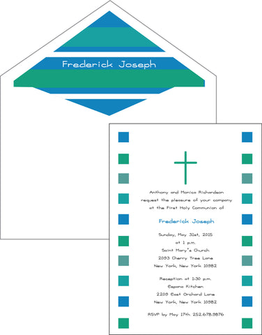 First Communion Squares Card