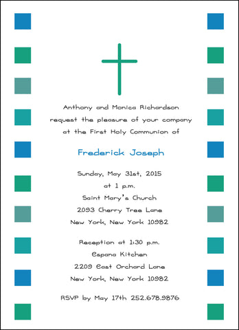First Communion Squares Card