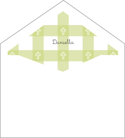 First Communion Gingham Card 2