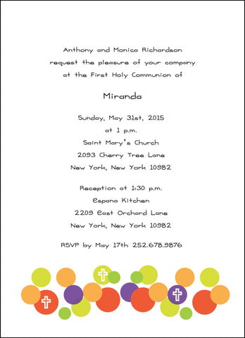 First Communion Dot Card