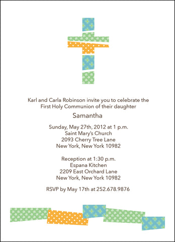 First Communion Patchwork Card 2