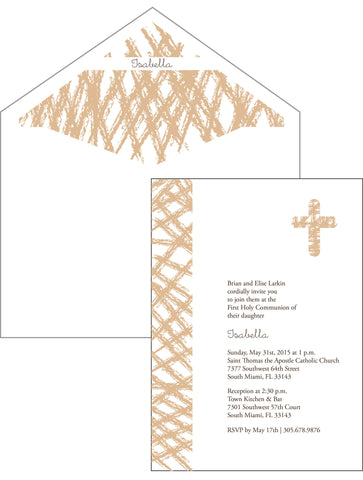 First Communion Sketch Card