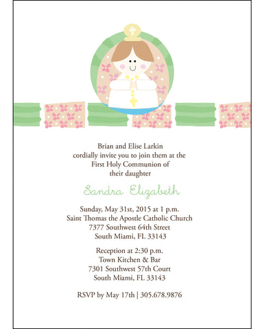 First Communion Virgin Card