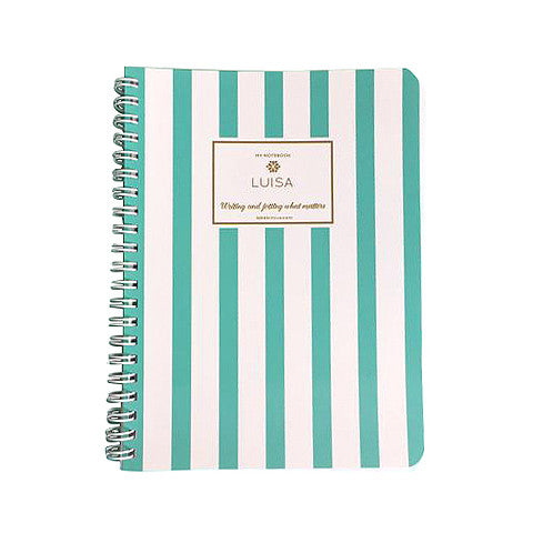 Aqua Stripes Mini Notebook
