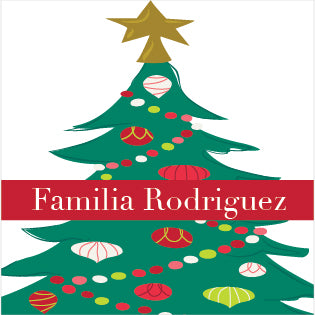 Personalized Christmas tree gift labels